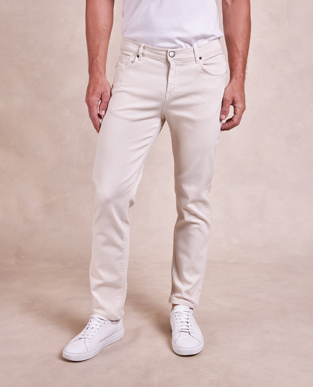 R51 Pant - French Twill Stretch 5-Pocket - Off White